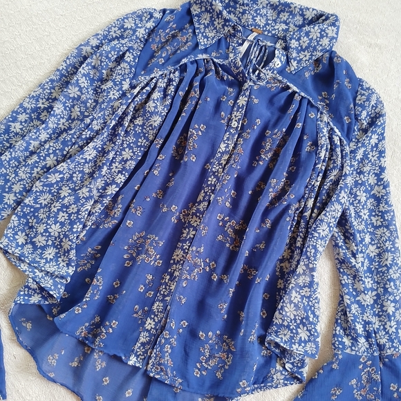 free people ♡ bell sleeve boho blouse - Picture 5 of 13